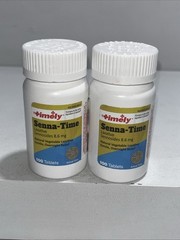 2 Sealed Senna-Time Laxative 8.6mg, Overnight 100 Tabs Each