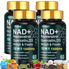 4x NAD+ 1500mg – Resveratrol, DNA Repair, Energy Production, Cellular Metabolism