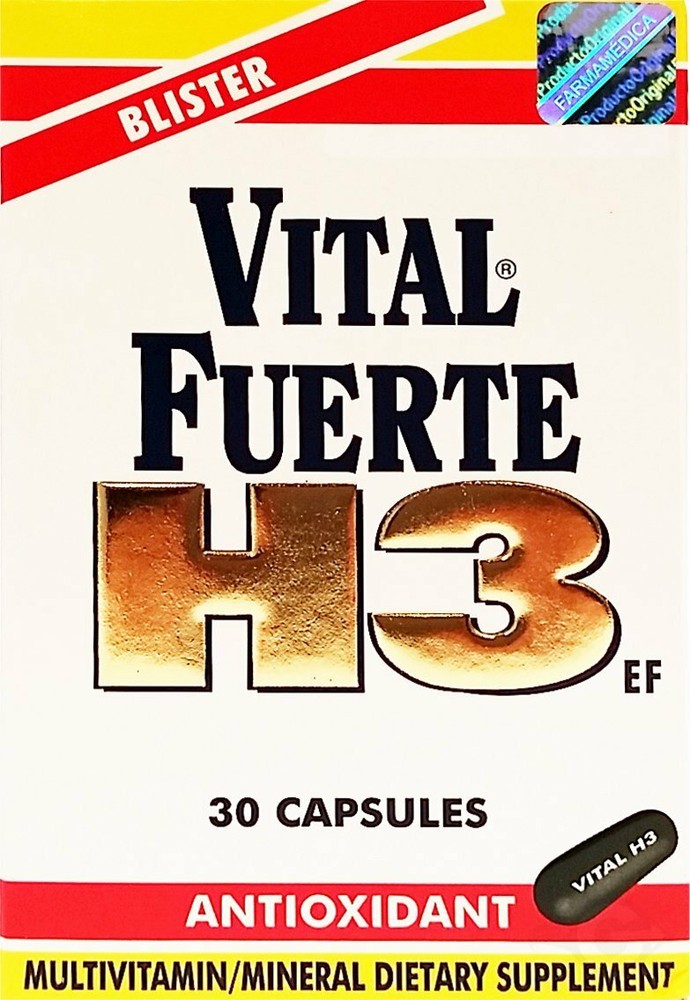 VITAL FUERTE H3 VITAMINS & MINERALS 30 CAPSULES/ DIETARY SUPPLEMENT