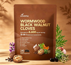 VivoNu Wormwood Black Walnut Cloves–Natural Cleanse & Metabolism, 240 Softgels