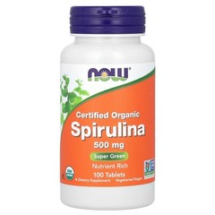 Certified Organic Spirulina, 3,000 mg, 100 Tablets (500 mg per Tablet)