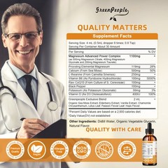 120ML Magnesium Liquid Drops,Magnesium Glycinate Taurate Citrate Supplement