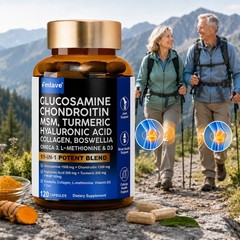 Triple Strength Pain Relief Supplement, Joint Support Glucosamine, Turmeric, MSM