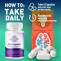 (2 Pack) Memopezil Nootropic All Natural Brain Supplement Memo Pezil 120 Capsule