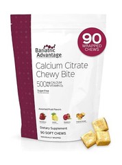 Bariatric Advantage Calcium Citrate Chewy Bites 500mg with Vitamin D3 for Bar…