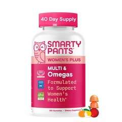 SmartyPants Women’s Multivitamin Gummies, Omega 3 120 Count (Pack of 1), Pink