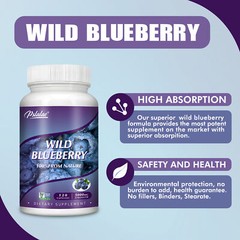 Wild Blueberry 5000mg – Strength 10:1 Extract Antioxidant, Boosts Brain Health
