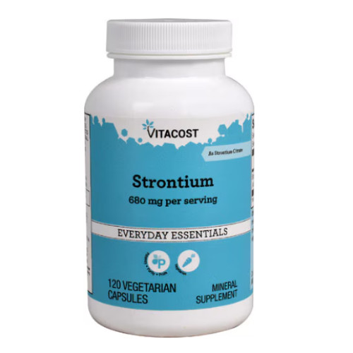 Vitacost Strontium – 680 mg – BONE HEALTH – 120 Vegetarian Capsules – 3/2027