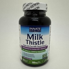 Innate Vitality Organic Milk Thistle 300mg 120 Caps EXP 1/27 Detox Liver Support