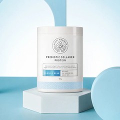 Happy Mammoth Probiotic Collagen Protein – Vanilla Bean Flavor, 24 Servings