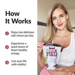 Force Factor Total Beets Blood Pressure Support, Beet Root Supplement Soft Chew