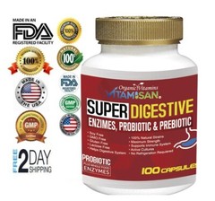 Enhanced Super Digestive Enzymes 100 Caps probiotic & prebiotic