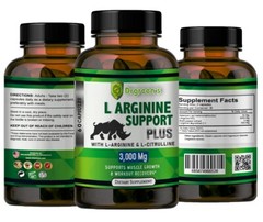L-Arginine 60 Nitric Oxide, Testosterone Booster, ED Support 3000 mg