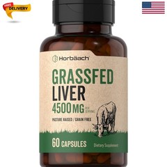 Grass Fed Beef Liver | 4500mg | 60 Capsules | Desiccated, Pasture Raised, Gra…