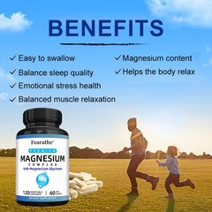 Magnesium Glycinate & Oxide Blend,Supports Relaxation & Daily Wellness,3 bottle