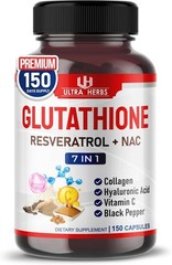 Reduced Form Glutathione Resveratrol NAC Collagen Hyaluronic Acid Vit C 150 Cap
