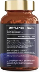 3x Magnesium 12 in 1Complex 700mg-Glycinate Citrate Malate Taurate Daily Support