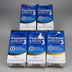 BAUSCH + LOMB PRESERVISION AREDS 3 EYE VITAMIN TRIPLE ACTION 5 BOXES 90ct
