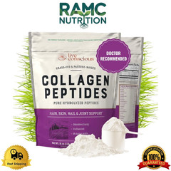 Live Conscious Collagen Peptides Powder Grass Fed Type I III – 16 Oz