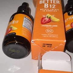 10 total Innosupps Better B12 Methyl Folate B Complex Strawberry Lemon 45ml