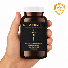 Kiltz Health Grass Fed Organ Meat Supplement Liver Kidney 180 Capsules