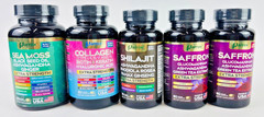 Parrox Sea Moss, Collagen+Biotin+Keratin, Shilajit Ashwaganda, Saffron Bundle