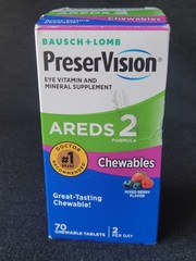 Areds 2 PreserVision 70 Chewable Tablets Bausch + Lomb Eye Health Vitamin 01/28