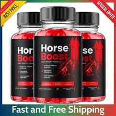 (3 Pack) Horse Boost ACV Gummy Male Health Support Formula HorseBoost 90 Gummies
