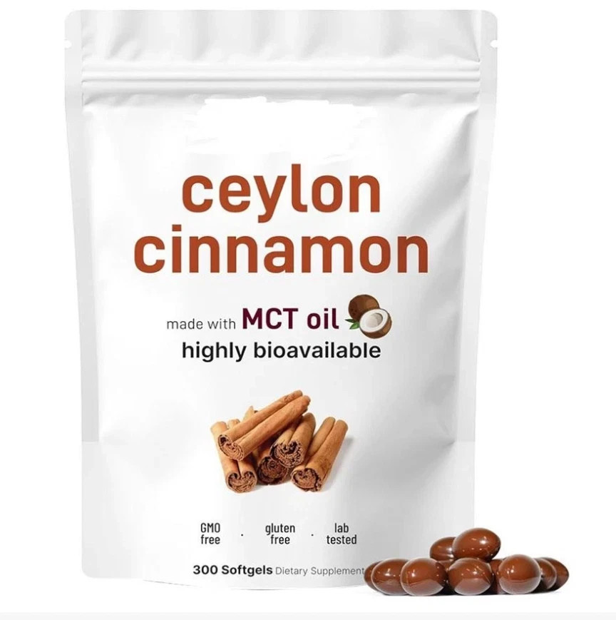 Ceylon Cinnamon 7200mg 300 Softgels with MCT Oil Organic Joint Support