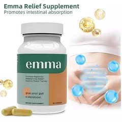 3 Pack Emma Gut Health Supplement 180 Capsules for Bloating Relief & Leaky Gut