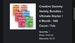 Create Creatine Gummies 6 Pack Bundle 90ct Each