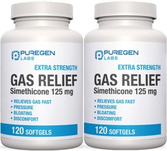 Puregen Gas Relief Simethicone 125 mg 120 Softgels 2Pk