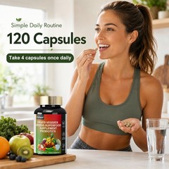 Organic Greens Superfood Tablets 2 PACKS – Greens, Fruits & Veggies + Probiotics