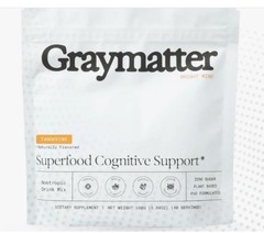 GRAYMATTER – BRIGHT MIND – SUPERFOOD COGNITIVE SUPPORT – TANGERINE FLAVOR 5.64OZ