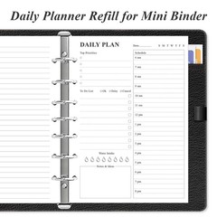 (3-Pack) 7-Hole Undated Daily Planner Refill – A5 To Do List Insert, 300 Shee…