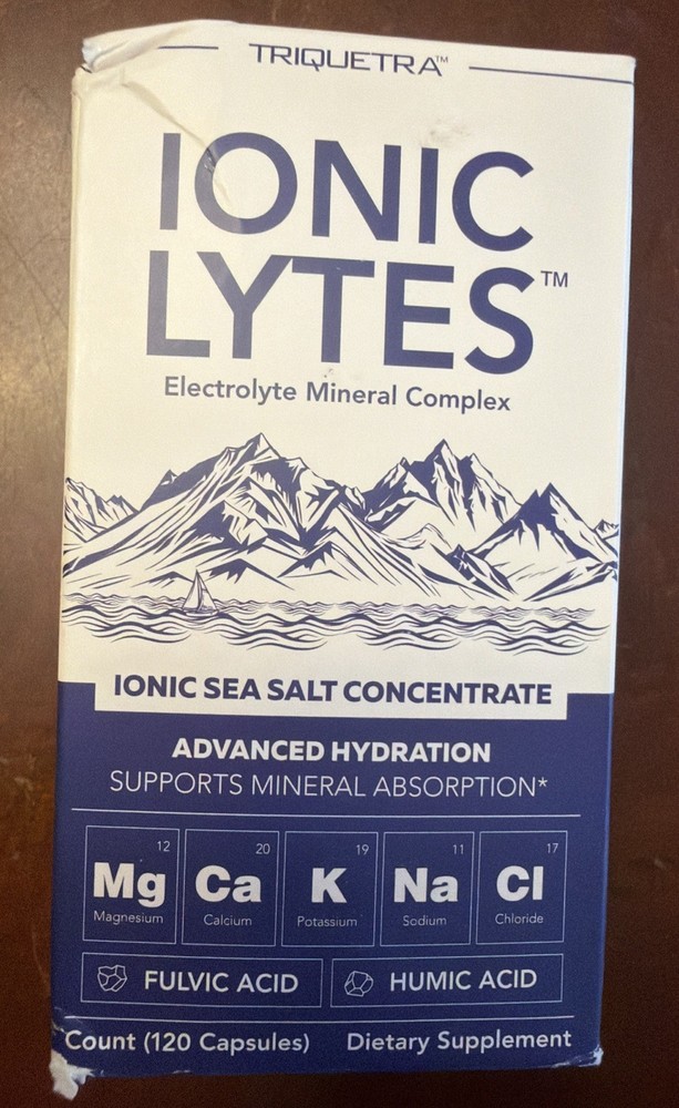 Ionic Lytes Electrolyte Mineral Complex Ionic Sea Salt Fulvic & Humic Acid (120)