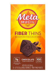 Metamucil Fiber Thins, Chocolate, 24 Count, 4-Pack