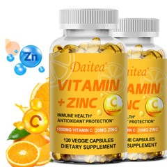Vitamin C + Zinc – Immune Health, Antioxidant, Immunity 1000mg – Made in The USA