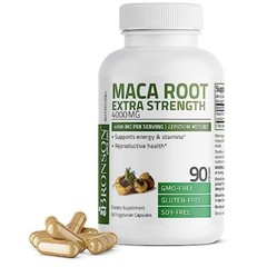 Maca Root Extra Strength 4000 mg, Lepidium Meyenii, 90 Caps, Supports Energy