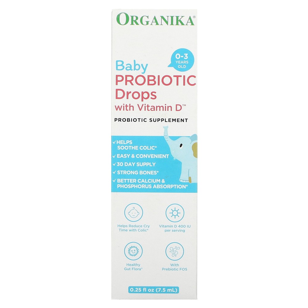 Baby Probiotic Drops with Vitamin D, 0-3 Years , 0.25 fl oz (7.5 ml)