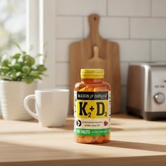 K2 D3 Calcium Supplement 100 Tablets Bone Muscle Support Gluten Free