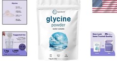 Glycine Powder 1KG – 2.2 lbs, Promotes Restful Sleep, 1000 MG Servings