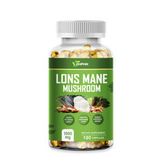 Organic Lions Mane Mushroom 1000mg Nootropic Brain Memory Focus Immune Support