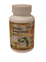 GreeNatr Premium Ginseng + Ginkgo Biloba 60 Veggie Tablets BB: 4/2028