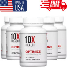 5 PACK 10X Health Optimize Methylated Multivitamin 90 Capsules for Men & Women