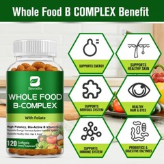 Vitamin B Complex Supplement Whole Food Supplement Immune Boost For Bone|Heart