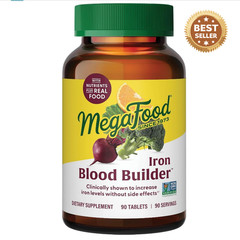 Blood Builder- Suplemento de hierro para apoyo energético con B12 y ácido fólico