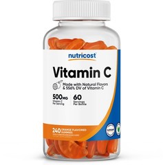 Nutricost Vitamin C Gummies (500mg) 240 Gummies – Made With Natural Flavors