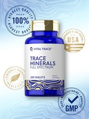 Trace Minerals | 200 Tablets | Non-GMO & Gluten Free | by Vital Trace