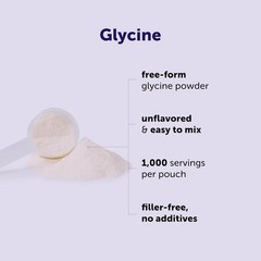 Glycine Powder 1KG – 2.2 lbs, Promotes Restful Sleep, 1000 MG Servings